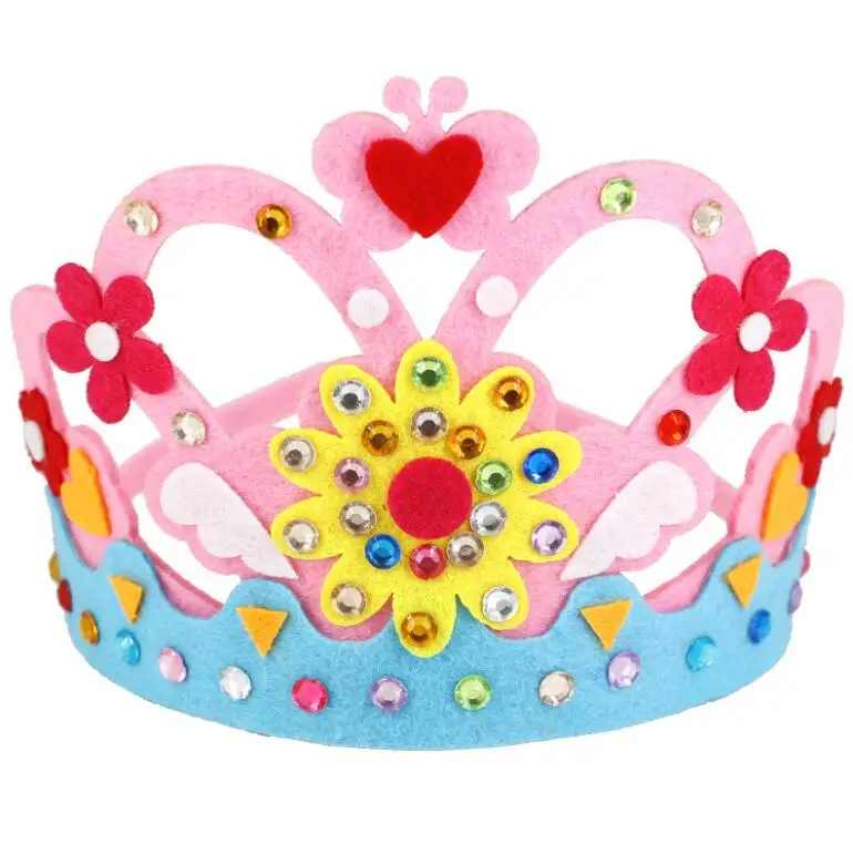 1 Pink Blue EVA пена блестки корона творческие цветы Звезды узоры Детский Сад Искусство DIY игрушки для детей партии украшения подарок GYH - Цвет: 1 Pink Blue
