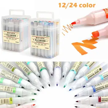 

Drawing Markers Marking Signature Pen Coloring Sketching Painting Double Tips Permanent Smooth Multifunctional Color Pens