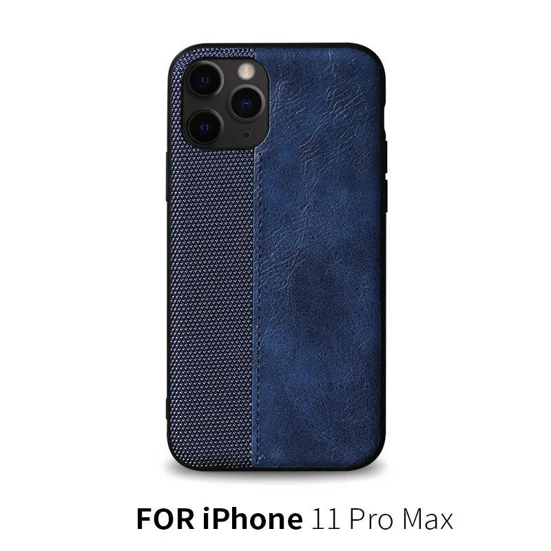 Кожаный чехол с вязаными качествами для Iphone 11 PRO MAX, деловой чехол для телефона - Цвет: 10 FOR 11 PRO MAX