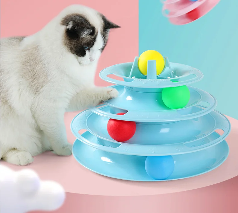 Карамельный цвет Четыре кошки проигрыватель забавная игрушечная Кошка Туннель вращающийся шар Алмазная вышивка "Кошки Играют" реквизит дом игрушки для домашних котов обучение Товары для кошек