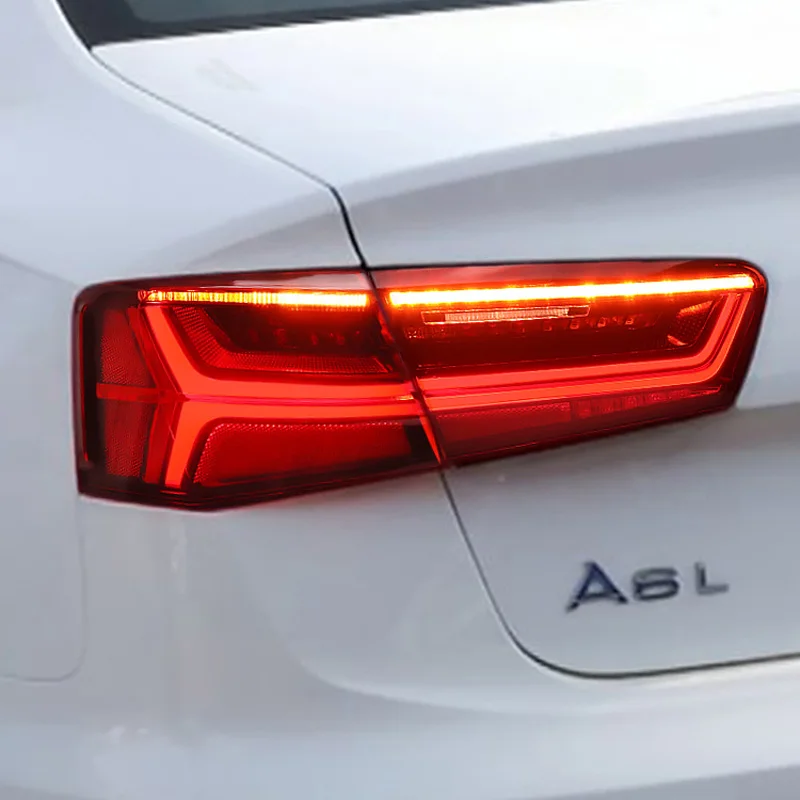 4 шт. для Audi A6 2012~ год A6L задние фонари светодиодный задний фонарь DRL+ поворот+ тормоз+ задний фонарь