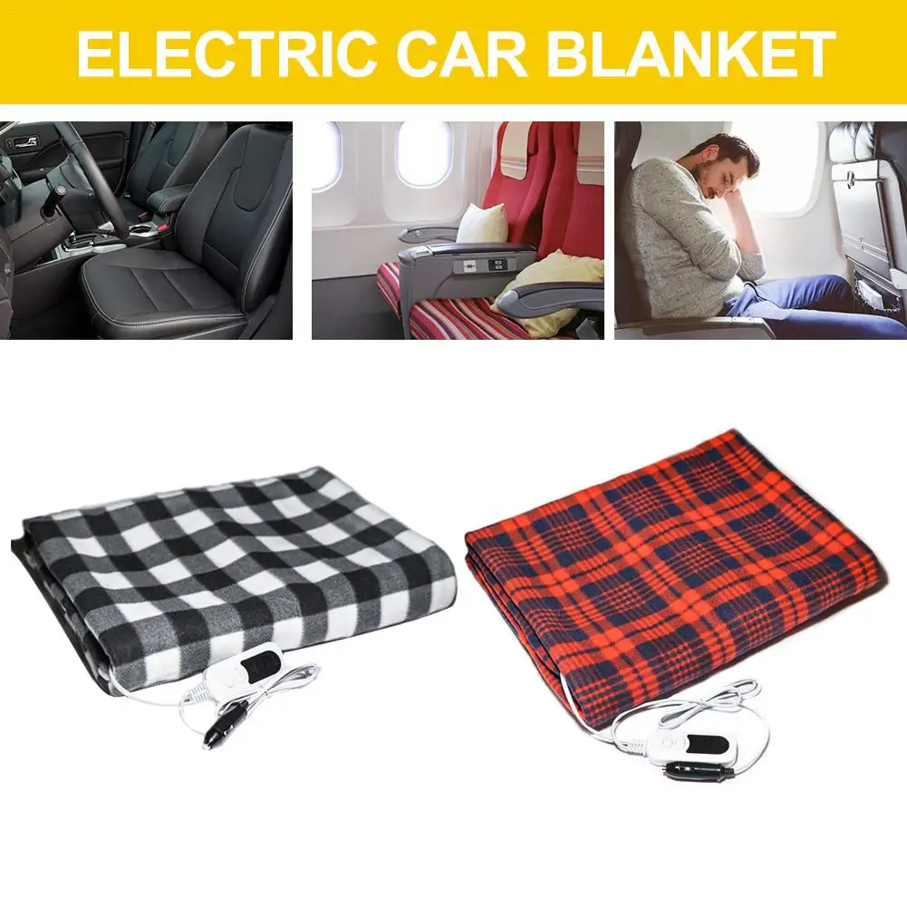 

150*100cm Car Heating Blanket Winter Heated 12V Lattice Energy Saving Warm Auto Electrical Blanket For Car Constant Temperature