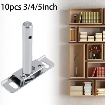 

10pcs 3/4/5 Inch Concealed Floating Shelf Brackets Floating Wall Mount Shelf Support Cold Rolled Steel For 20-30mm Thickness