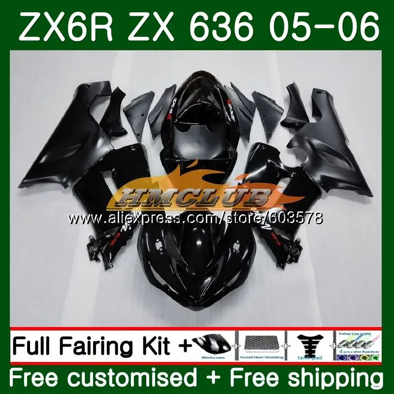 Средства ухода за кожей для KAWASAKI NINJA ZX-636 ZX 6R 600CC ZX636 2005 2006 33CL. 25 черный ZX6R 05 06 ZX600 ZX 636 6 R ZX-6R 05 06 обтекатель - Цвет: No. 1