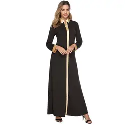 Мода abaya халат Дубайский мусульманский лоскутное платье Турция Абая для женщин Катара кафтан Рамадан Elbise Исламская одежда