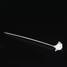 Acecare дизайн сечение s925 серебро ретро темперамент гинкго шпилька для волос в виде листа женские модели простые Hanfu мяч голова лист аксессуары для волос