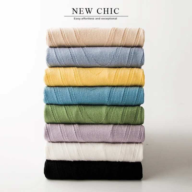 

2019 Autumn And Winter New Style High Collar Solid Color Sweater Women's Short Pullover Versatile Sweater Slim Fit Base Shirt He