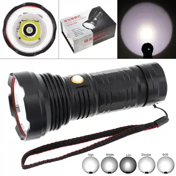 

30W 3000LM Brightest XML-L2 LED Tactical Flashlight Powerful Torch 6 Lighting Mode Waterproof+ Rechargeable Battery for Hunting