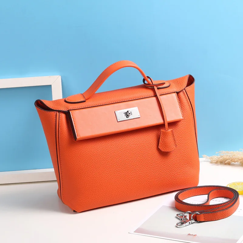 

Fashionable leather litchi pattern, temperament portable single shoulder lady bag