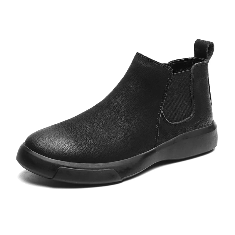 

Men's Casual Flats Boots Short Shoe Ankle Short Boot Comfortable Waterproof Outdoor Slip-On Leather Footwear Plus Size