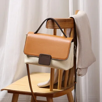 

2020 new leather bag ladies fashion soft leather handbag casual shoulder bag messenger bag