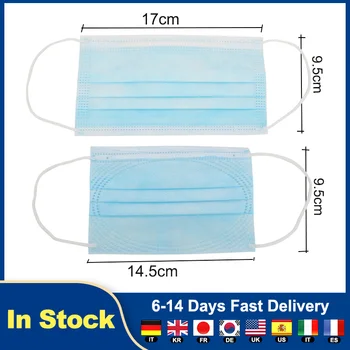 

100PCS Child Kids Face Mask 3 Layer Disposable Face Masks Dustproof Mask Anti-Dust 3-ply Non Woven Mask for Kids masken