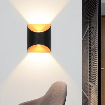 

Wall Lamp LED Light Source Al Body Warm White Light Modern Style Foyer Lamps Study Stairs Lamp Bedroom Lampe Indoor Decor Lights