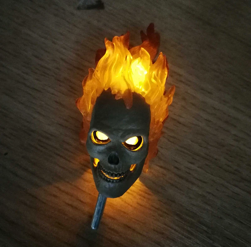 Collectible 1/6 Scale Action Figure Headplay Ghost Rider Head Sculpt Model Red/Blue Version for 12'' Male Action Figure