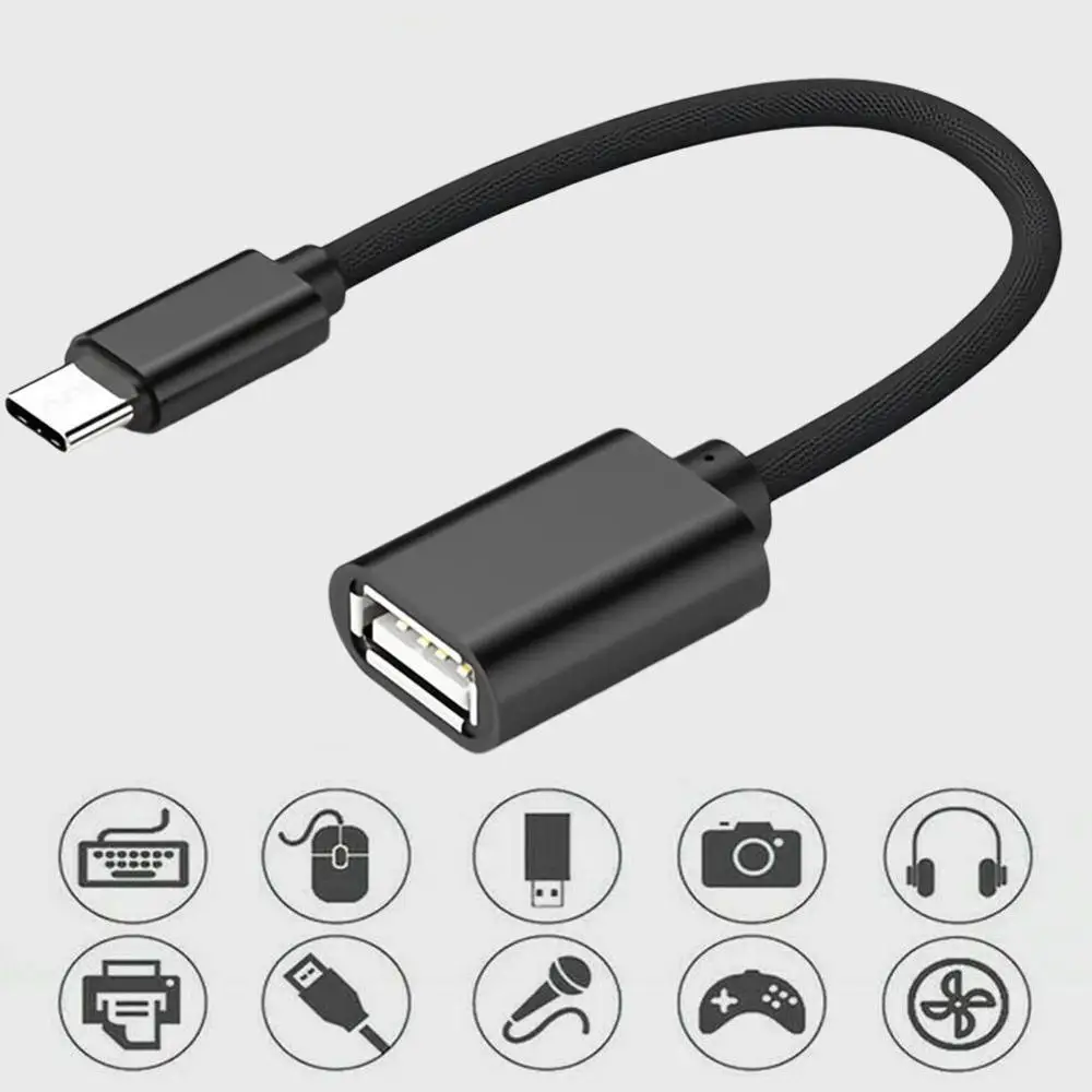Кабель адаптер Type C OTG для Samsung S10 Xiaomi Mi 10 Android геймпад ПК MacBook USB кабель планшета мыши