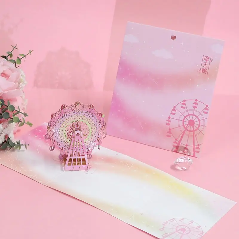  3D Pop Up Ferris Wheel Greeting Cards Postcards Invitations Envelope Birthday E65B - 4.00036E+12