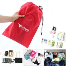 Прочный водостойкий красный Органайзер Poratable Drawstring сумка для хранения на открытом воздухе путешествия Кемпинг Аксессуары