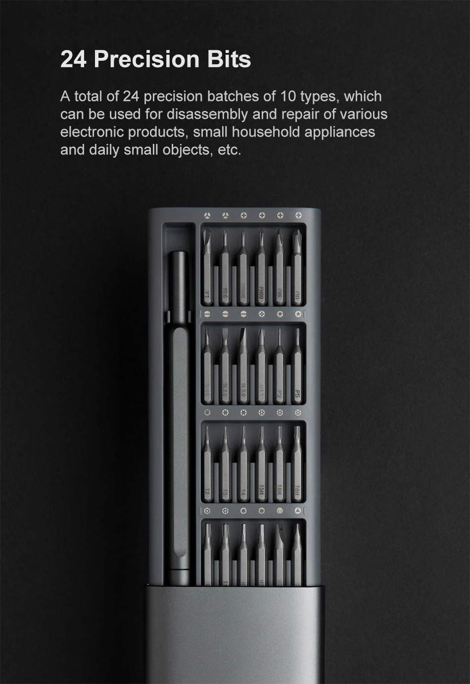 24 in1 Xiaomi MiJia Screwdriver Magnetic Multi-Tool Set Alloy Case Repair Kit AU 