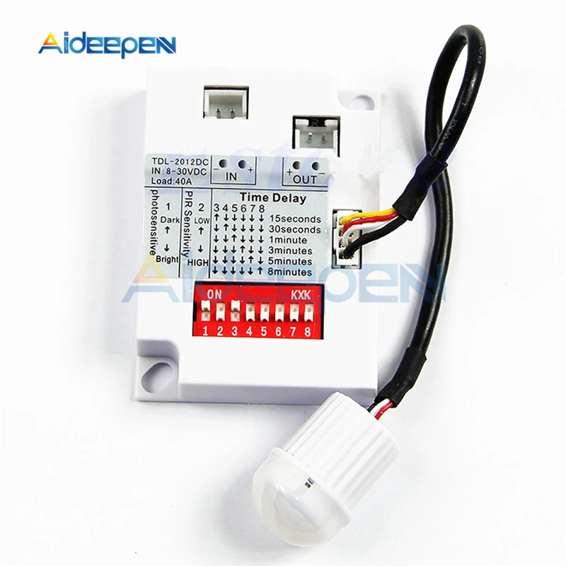 Постоянный ток 8 в-30 V 7-10 м движения PIR Сенсор переключатель ИК инфракрасный