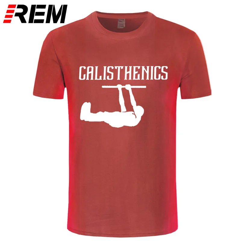red white Calisthenics футболка Calisthenics лучшая спортивная футболка мужская большая футболка с принтом короткий рукав 100 хлопок Модная забавная футболка - Цвет: red white