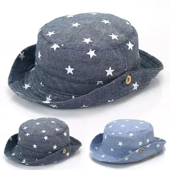

Baby Sun Hats Spring Summer Boy Girl Hats New Small Star Pattern Children Basin Cap Cartoon Hats Kids Gift