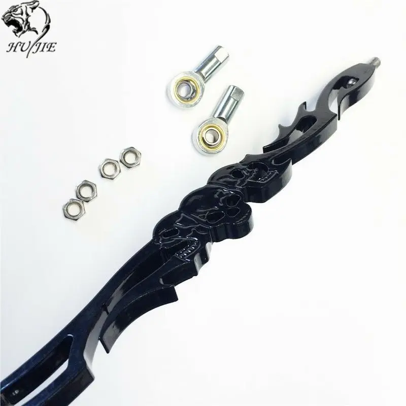 Мотоцикл части черный череп Сдвиг Связь для Harley Davidon Softail FXDWG Dyna Wide Glide FLHR FLHT FLT черный