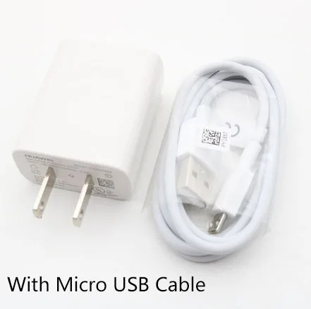 huawei 5V 2A зарядное устройство адаптер питания micro usb кабель для huawei p8 lite y6 mate 7 8/9 lite/10 lite honor 9i p smart - Цвет: US charger and cable