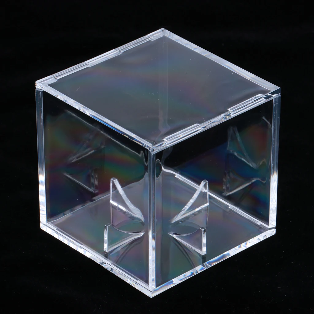 Baseball Display Case Transparent Stackable Cube Case Detachable Square Box