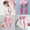 Pink children's antique hair ornaments tassels streamers hairpins Hanfu headdress costumes Chinese style flowers ► Photo 3/6