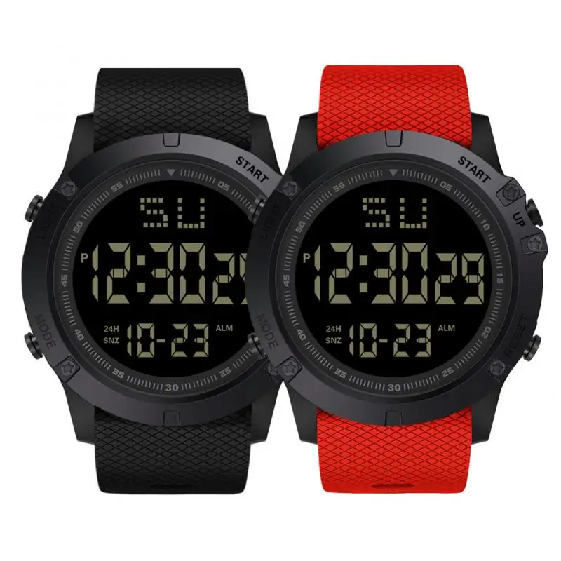 HONHX Fashion Outdoor Sport Waterproof Watch Men Multifunction Digital  Stopwatch Men Military Wristwatch LED Digital