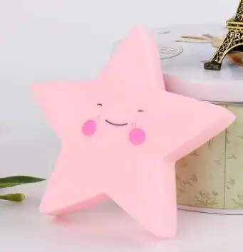pink Светодиодный ночник для кровати, светодиодный светильник для детской комнаты, украшение для спальни, светильник в форме звезды, светодиодный ночник для детей - Испускаемый цвет: pink