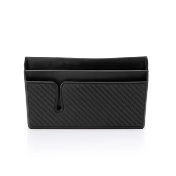 

Car Organizer Container Phone Holder Stand Two Compartments Car Storage Box For Phone Charge Keys Coins Auto Seat Tidying Bag