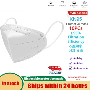 

10Pcs ffp2 Masks KN95 Masks Protective Mask respirator Safety Masks 95% Filtration Dust Particulate Pollution Protection