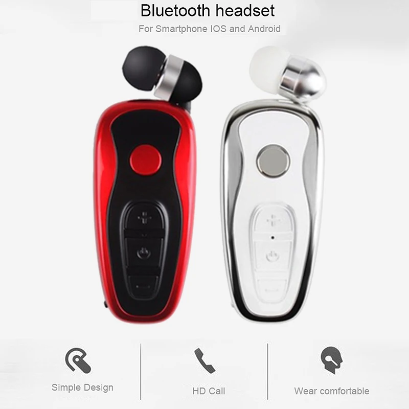 Q7 Wireless Bluetooth Earphone In Ear Wire Business Neck Clip Design
