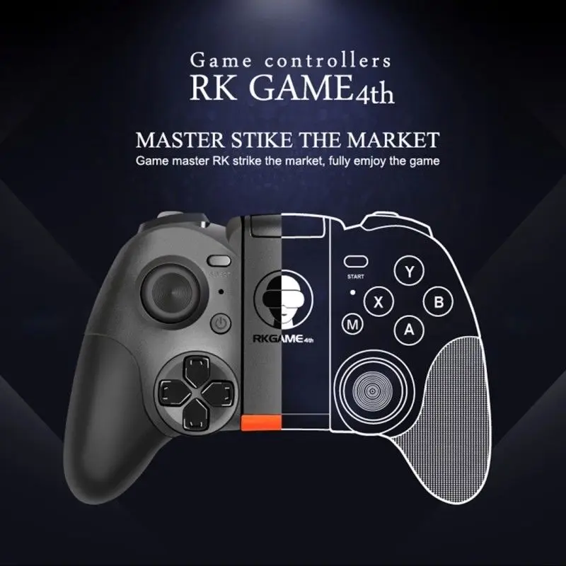 RKGAME 4Th Bluetooth геймпад мобильный джойстик беспроводной VR контроллер смартфон планшет ТВ ПК игровой коврик для IOS Android пульт дистанционного управления