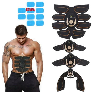 

Electric Abs Stimulator Arms Leg Hip Buttock Abdominal Muscle Trainer & Gel Pads