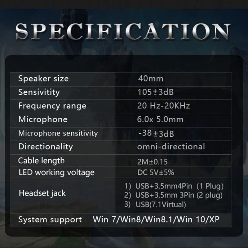 Pohiks 1pc 3 5mm Wired Stereo Gaming Headset Professional LED Luminous Games Headphone With Mic For PC Computer Laptop