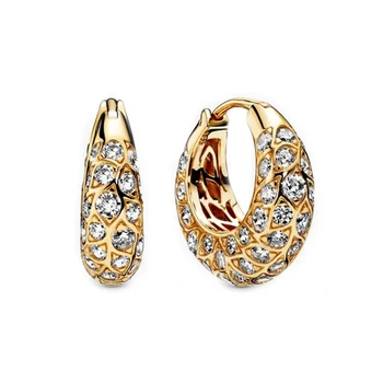 

PDB 925 sterling silver and gold stud earrings with original logo for ladies and girls jewelry gifts, free shipping.