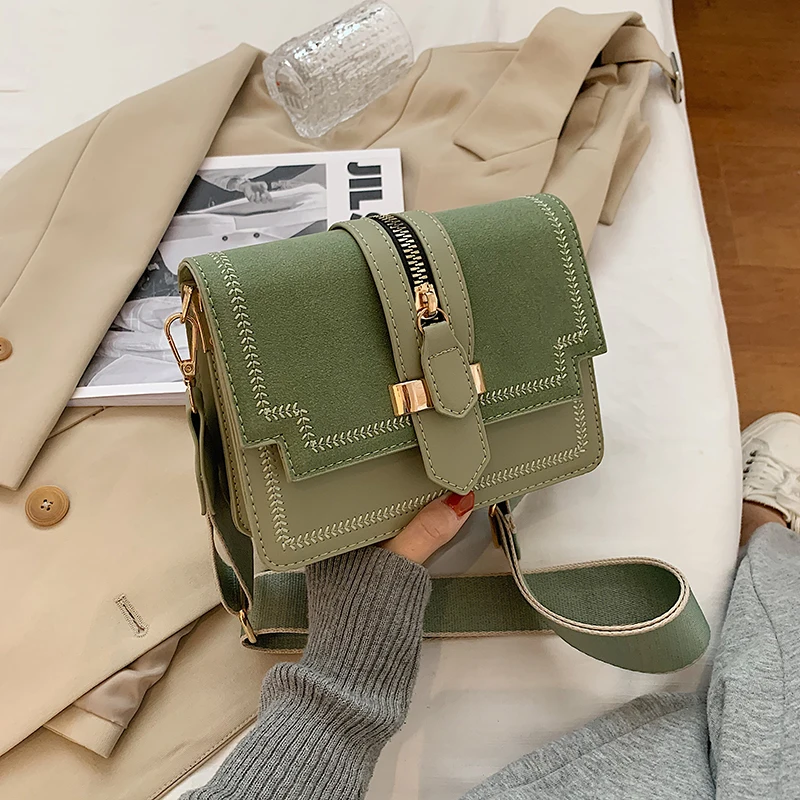 

Luxury High Quality PU Leather Christmas Gift Bags For Women 2020 Fashion Thread Designer Shoulder Messenger Bag Ladies Handbags