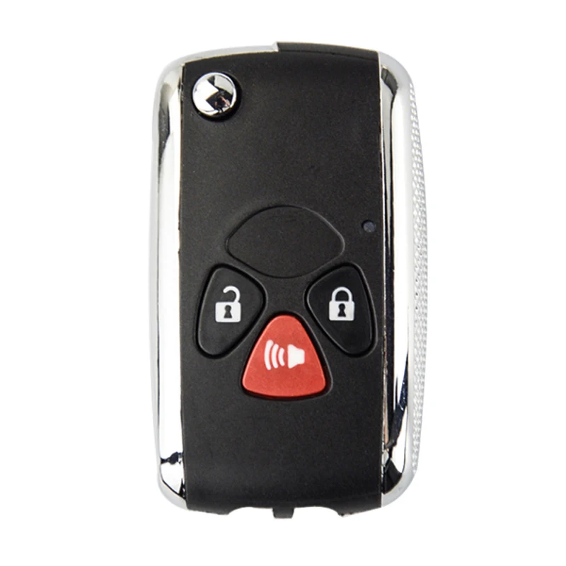 Keyecu модифицированный флип-чехол для ключей для Toyota Yaris Prado Tarago Camry Corolla RAV4 Hilux Vitz Aqua eiz Crown Avalon Venza - Количество кнопок: 3 Buttons