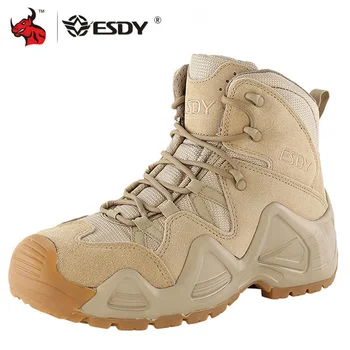 

ESDY Motorcycle Boots Motobiker Riding Boots Non-slip Military Boots Special Force Tactical Desert Combat Army Work Boots