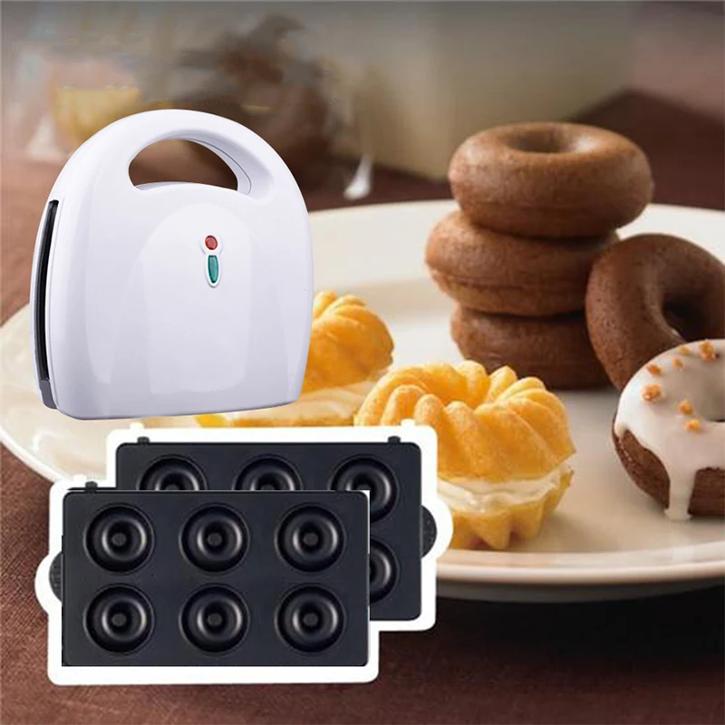 

4 in 1 Breakfast Machine Biscuit Machine Waffle Maker Donut Machine Snack Machine Camping Helper 750W EU Plug