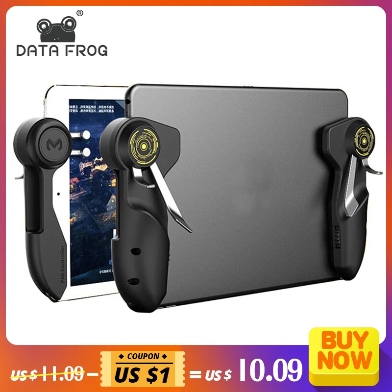 

Data Frog Six Finger Pubg Joystick For Ipad Tablet Mobile Phone Game Controller Handle Aim Button L1R1 Shooter Gamepad Trigger