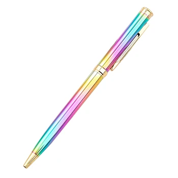 

Metal Ballpoint Pen Stainless Steel Rotating Ball Pen for School Office Bright Writing Point 1.0mm