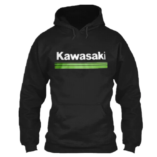 Осень зима мужская женская мотоциклетная кофта с капюшоном "Kawasaki" Распродажа свитеров пуловер пальто повседневная куртка кофта с капюшоном "Kawasaki" SH - Цвет: Армейский зеленый