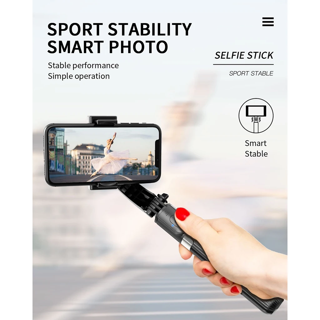 Bluetooth Handheld Gimbal Stabilizer Mobile Phone Selfie Stick Holder Adjustable Telescopic Tripod Selfie Stand For iPhone