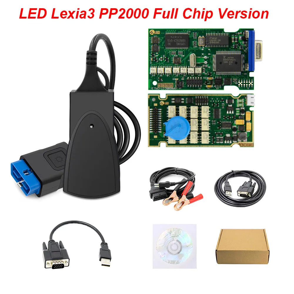 Plus Full Chip PCB Lexia 3 Полный Золотой чип 921815C PP2000 Diagbox V7.83 Lexia3 PP 2000 для Citroen/peugeot OBD OBD2 автомобильный диагностический автоматический сканер инструмент - Цвет: Plus Full Chip PCB