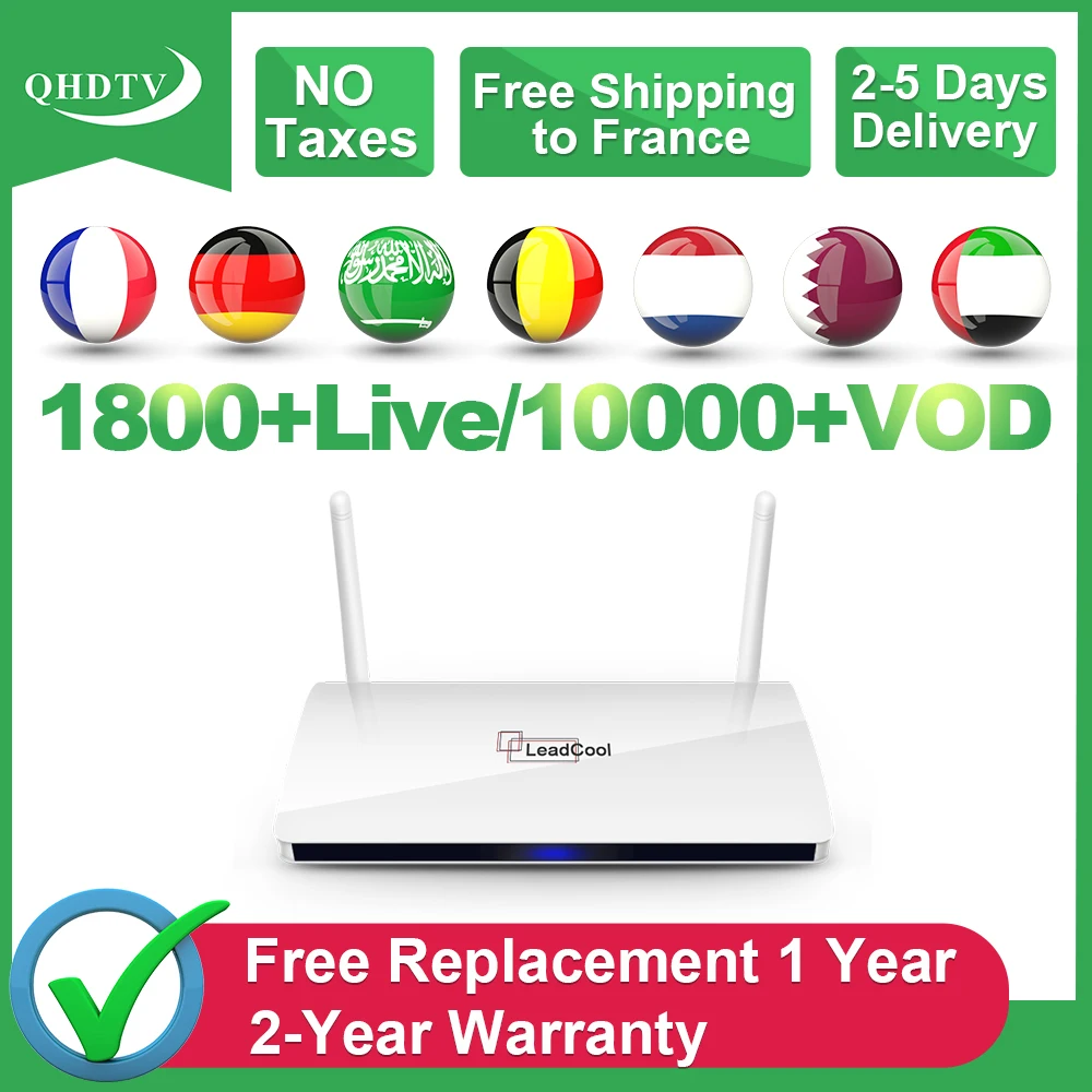 IP tv французский арабский Leadcool QHD tv IP tv Box Android 8,1 RK3229 QHD tv подписка арабский французский голландский бельгийский IP tv