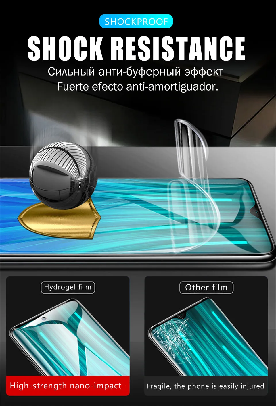 9999D Hydrogel Film For Xiaomi Redmi Note 10 9S 9 8 7 Pro 9A 8A Note 10 Pro Screen Protector mi 10T 9T Poco X3 M3 Pro Not Glass