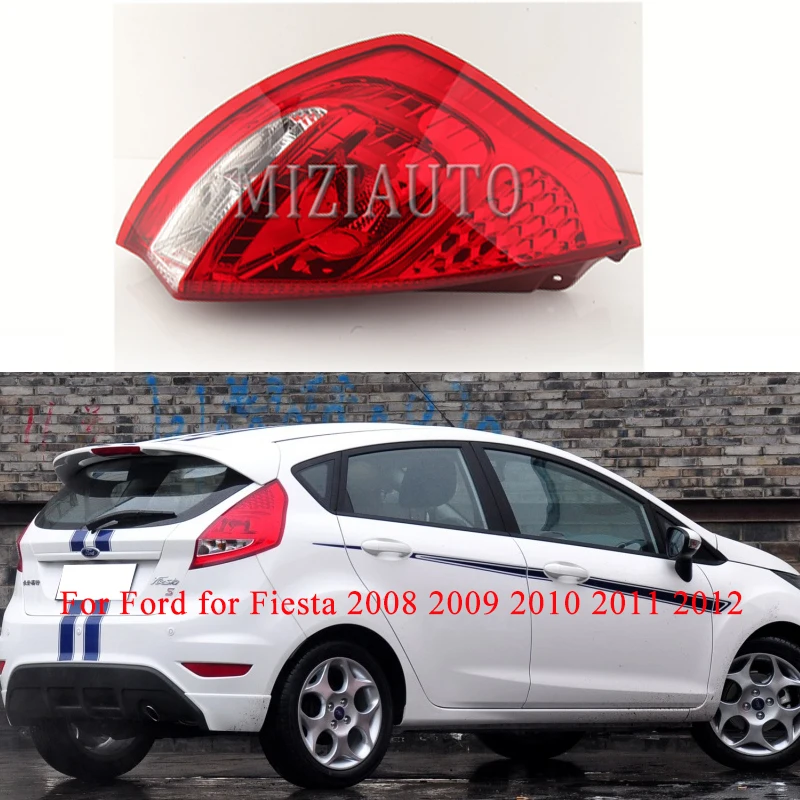 

MIZIAUTO Rear Tail light For Ford for Fiesta 2008 2009 2010 2011 2012 Warning Light Brake Light Rear Bumper Light Fog lamp